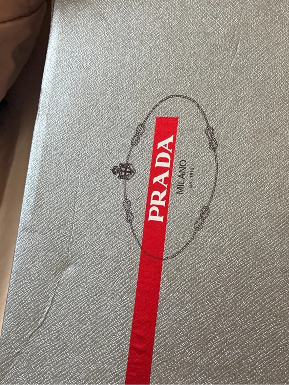 Prada navy blue & White Mesh Runner Sneakers - Picture 6 of 6